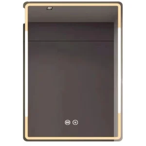 Espejo con Luz LED - Rectangular 80CMx60CM con Sistema Antiempañante y Bajo Consumo - 3 Tonos de Luz