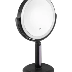Espejo de escritorio con Luz LED y Aumento 7X Negro