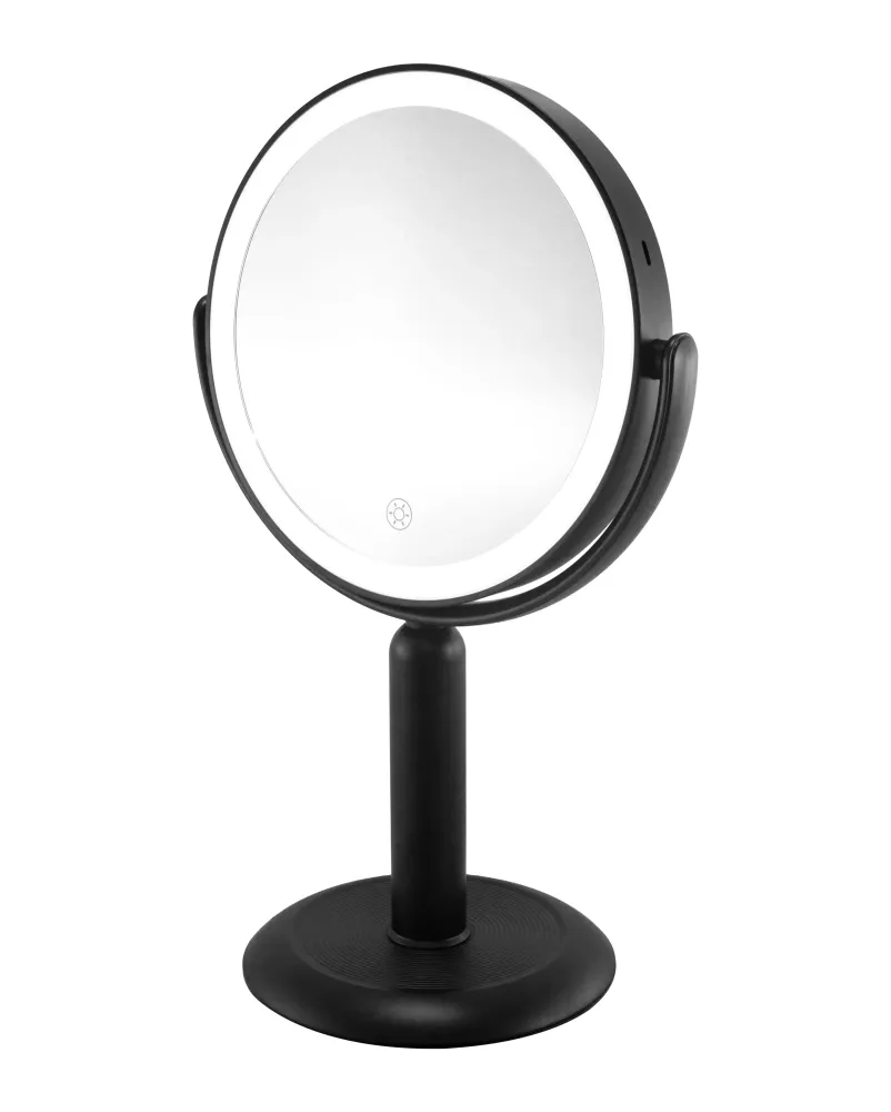Espejo de escritorio con Luz LED y Aumento 7X Negro