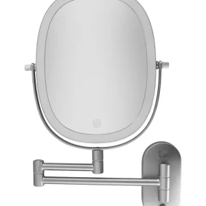 Espejo Escualizable con Luz LED y Aumento 7X Satinado