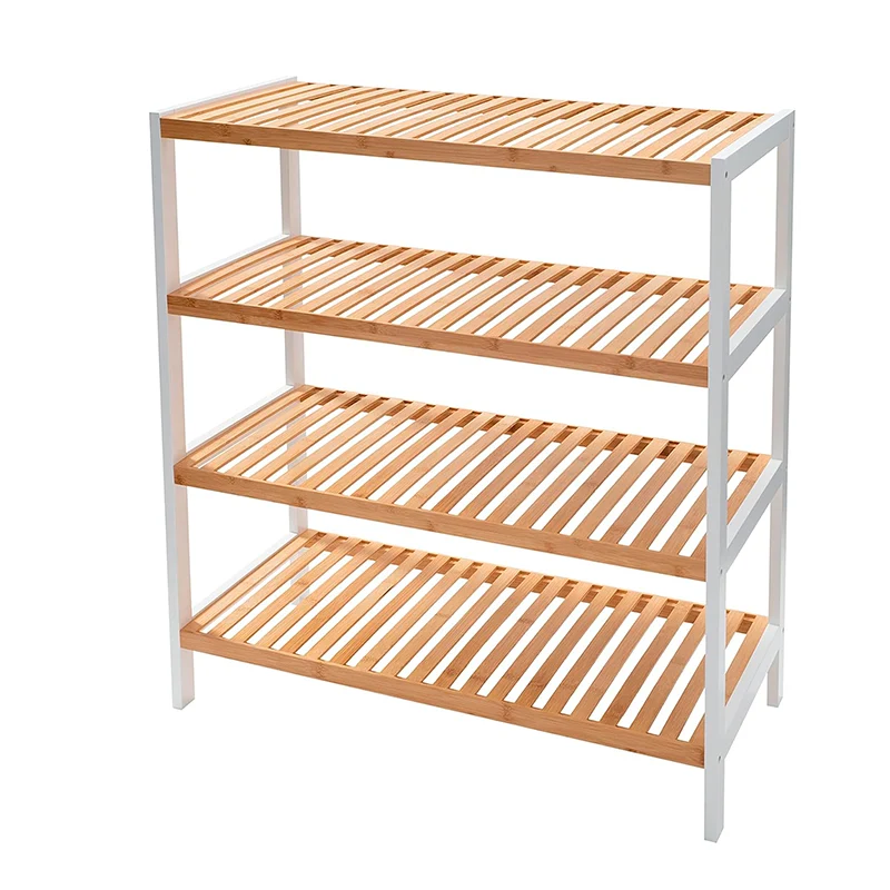 Estante Organizador De Bambu Mueble De Lujo Para Cocina Baño 4 Niveles | Alto 69cm