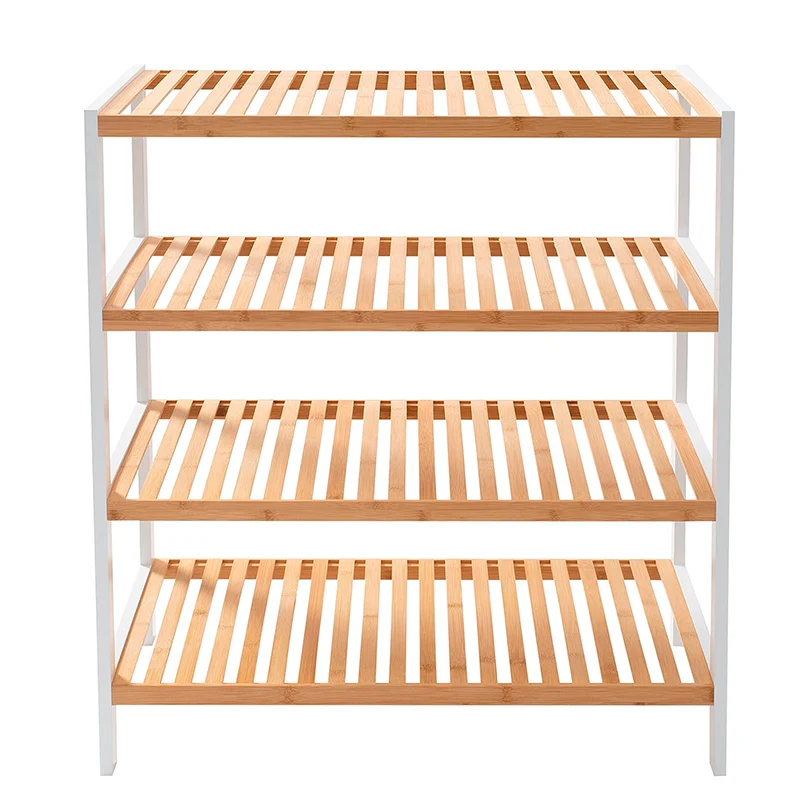 Estante Organizador De Bambu Mueble De Lujo Para Cocina Baño 4 Niveles | Alto 69cm