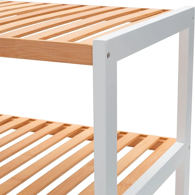 Estante Organizador De Bambu Mueble De Lujo Para Cocina Baño 4 Niveles | Alto 69cm