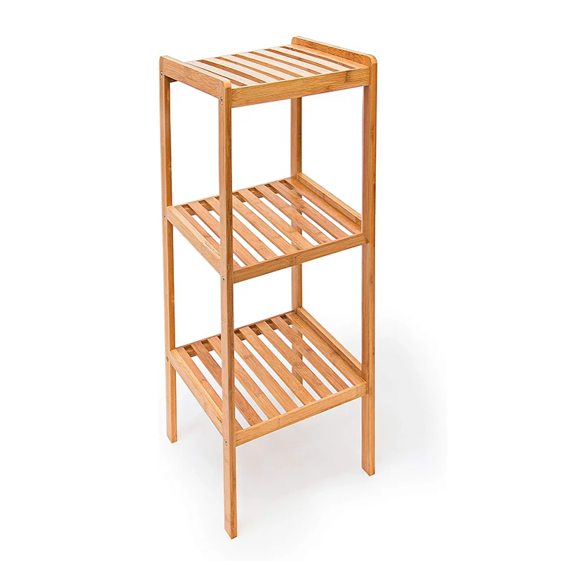 Estante Organizador De Bambu Mueble Para Hogar Cocina Baño Alto 3 - 4 - 5 Niveles