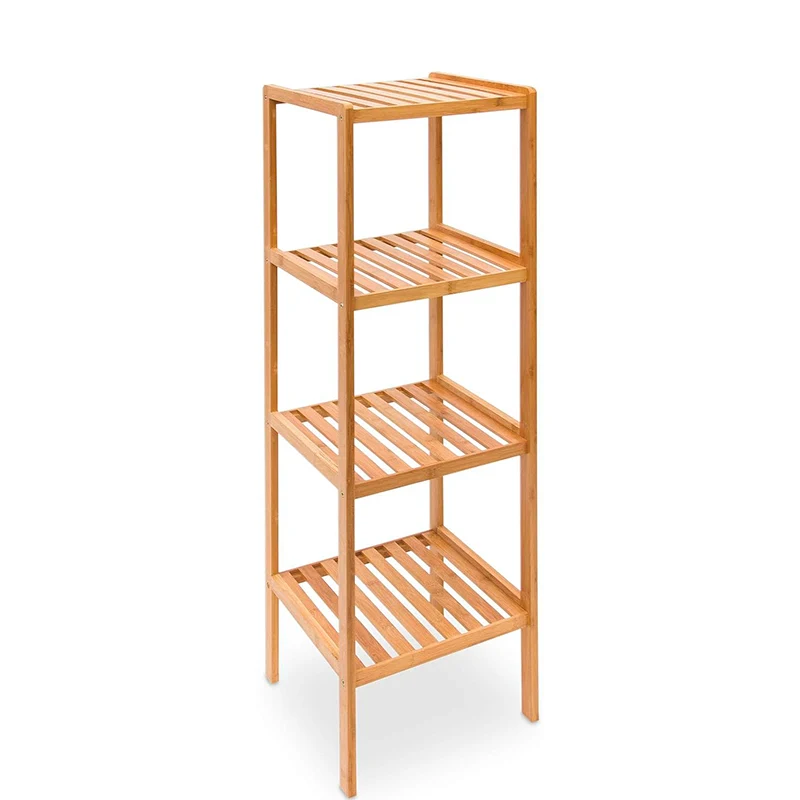 Estante Organizador De Bambu Mueble Para Hogar Cocina Baño Alto 3 - 4 - 5 Niveles