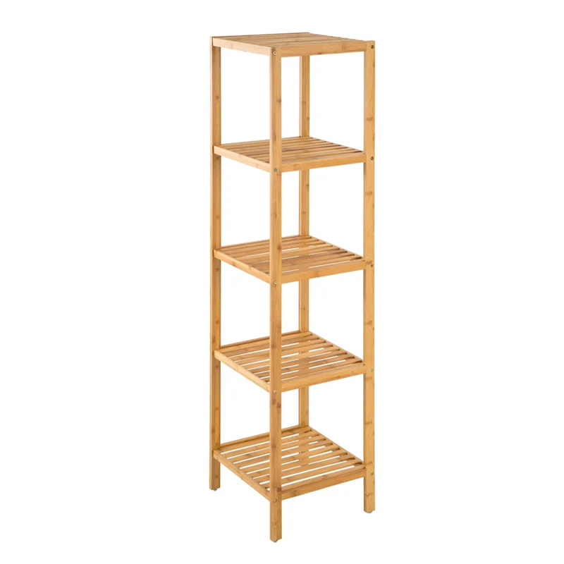 Estante Organizador De Bambu Mueble Para Hogar Cocina Baño Alto 3 - 4 - 5 Niveles