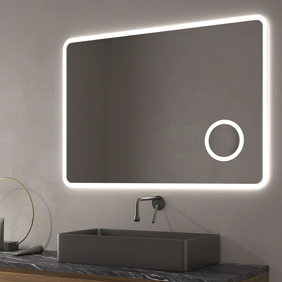 Espejo De Baño PALAU | Con Espejo Aumento X3 Iluminado | Luz Led 3 Tonos | Ip44 | EUROBATH