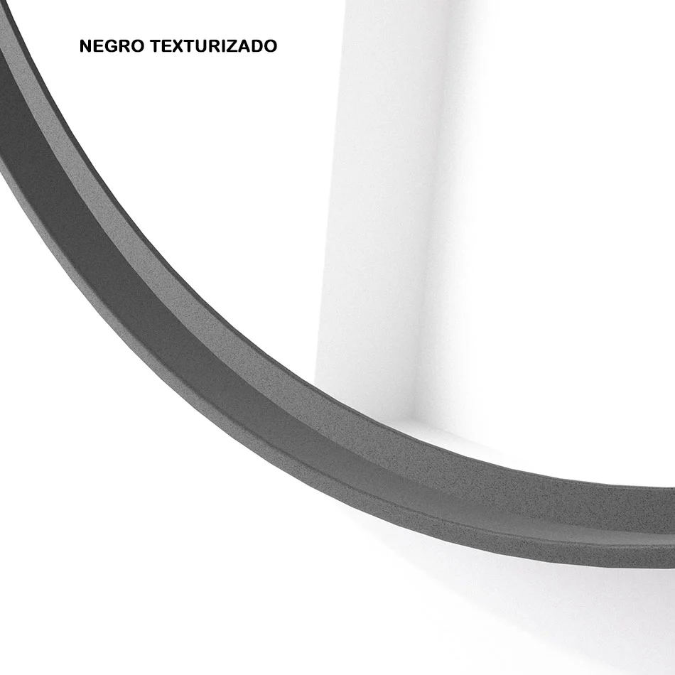 Espejo De Baño SEYCHELLES | Marco Negro Texturizado | Luz Led 3 Tonos | Ip44 | EUROBATH