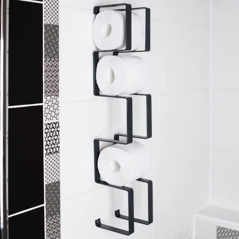 Soporte de papel higiénico metal BRICKS (gris oscuro) EWART WOODS Design