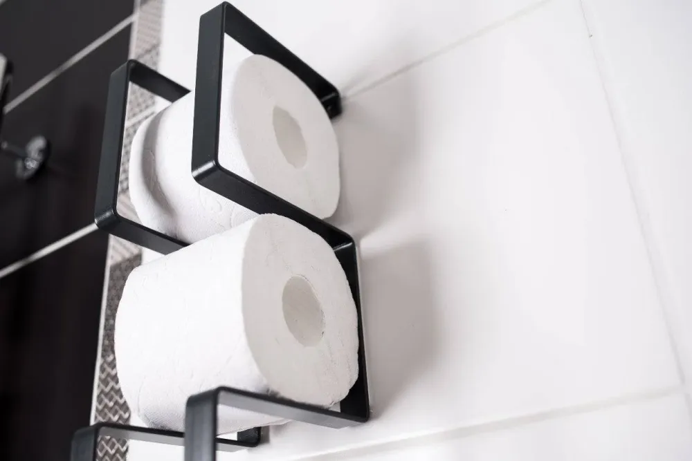 Soporte de papel higiénico metal BRICKS (gris oscuro) EWART WOODS Design