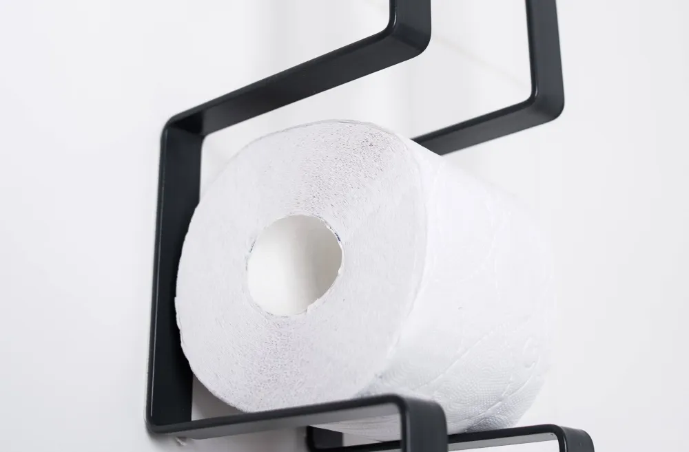 Soporte de papel higiénico metal BRICKS (gris oscuro) EWART WOODS Design