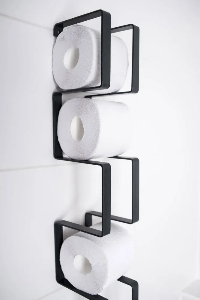 Soporte de papel higiénico metal BRICKS (gris oscuro) EWART WOODS Design
