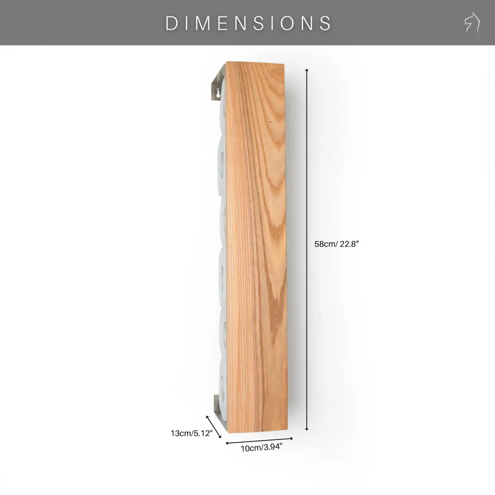 Soporte de papel higiénico vertical de madera de fresno EWART WOODS Design