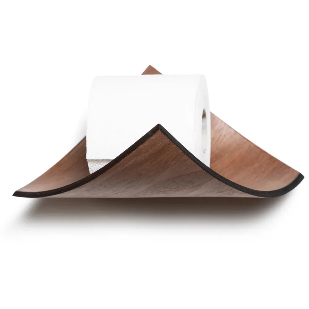 Soporte de rollo de papel higiénico de madera - LEAF Nogal EWART WOODS Design