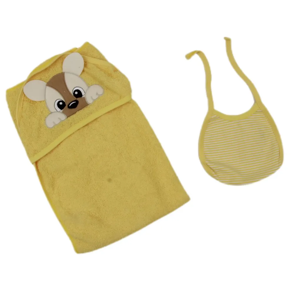 TOALLA + BABERO 1214 FASHION KIDS Amarillo