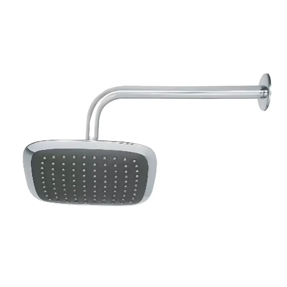 Regadera Cuadrada 20 Cms Cromada con Tubo FERMETAL