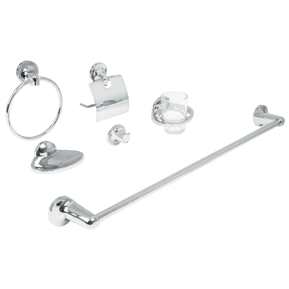 AQA-4000 Juego accesorios para baño, 6 piezas, Aqua Foset