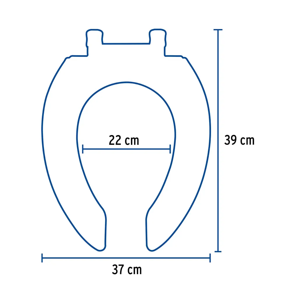 Asiento redondo con tapa para WC, abierto, blanco, Foset
