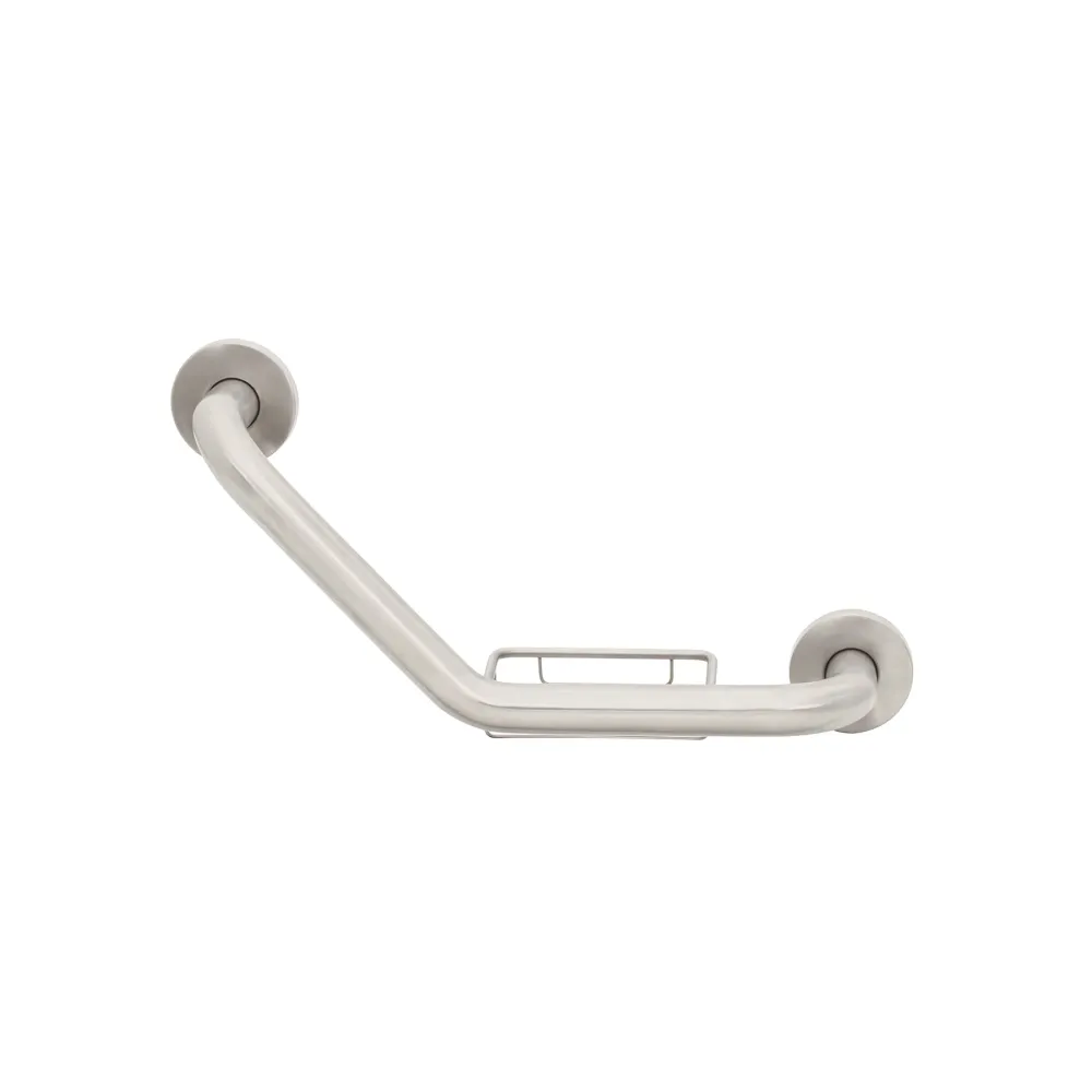 Barra angular con jabonera, acero inox, 1-1/4' x 40cm, Foset 46888
