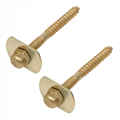 Bolsa con 2 pijas 1/4' x 66 mm para base de WC piso, Foset 49330 PIJ-WC