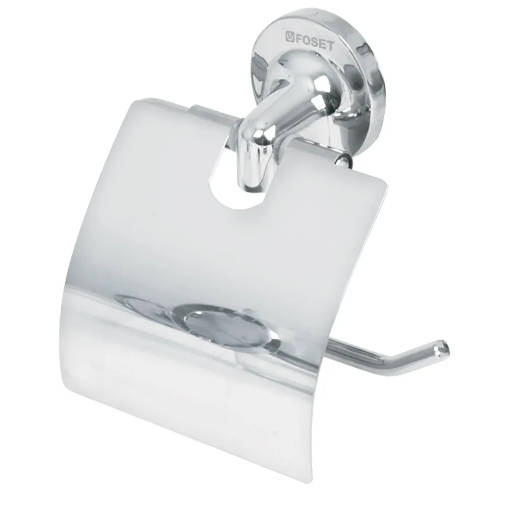 Foset AQA-72 Portarollo con cubierta, cromo, Aqua