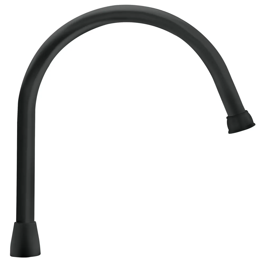 Foset AQCR-80M Cuello para mezcladora de fregadero, negro mate, Aqua