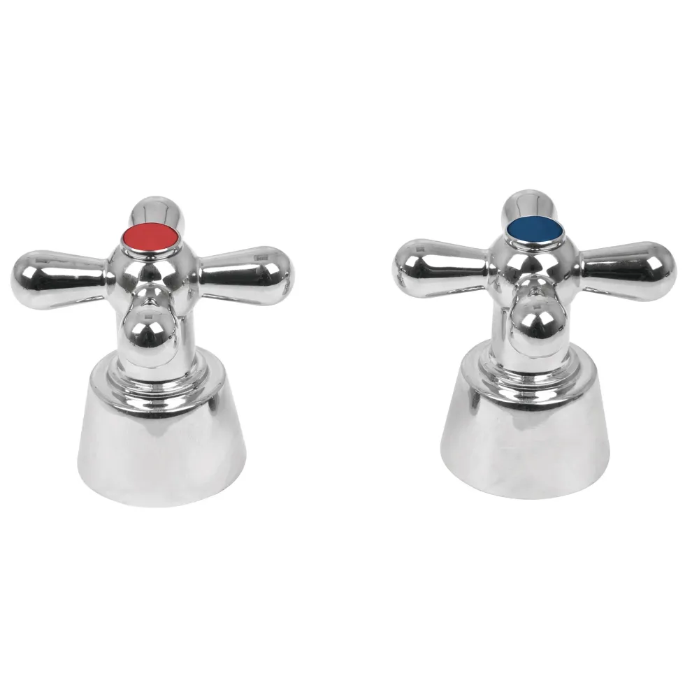 Foset AQMM-61 Juego 2 manerales cruceta para lavabo, Aqua
