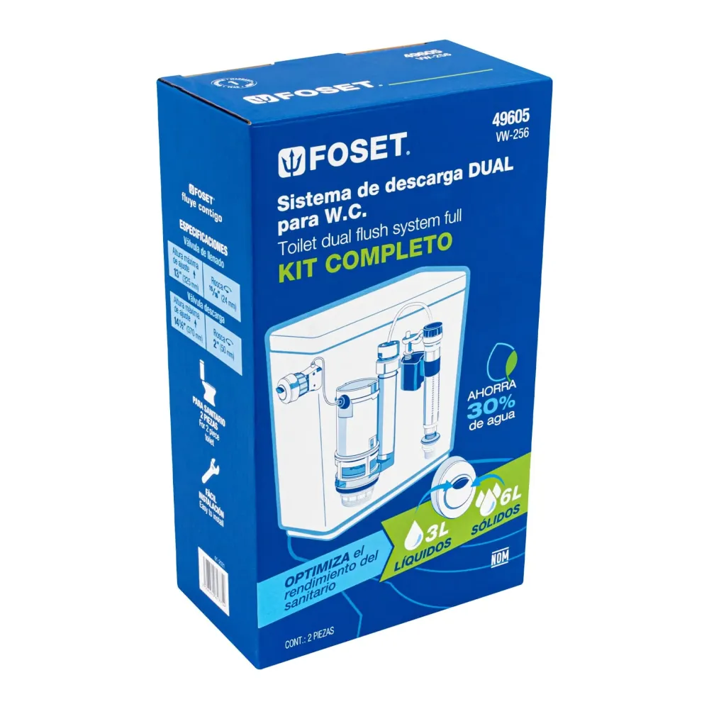 Foset VW-256 Juego de accesorios para WC, con sistema DUO