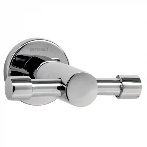 Gancho doble metálico cromo para toallas, Foset Element 49667 ELA-73