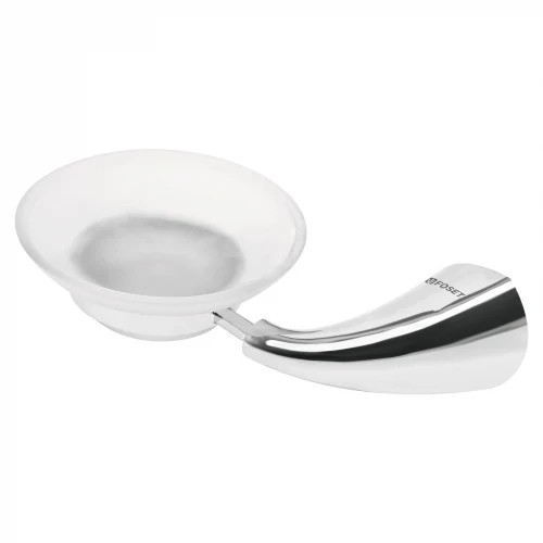 Jabonera metálica con plato de vidrio, Foset Aero 49636 AEA-74