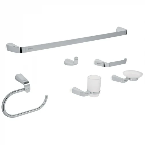 Juego de 6 accesorios para baño acabado cromo, Riviera 45211 RIA-7000 Foset