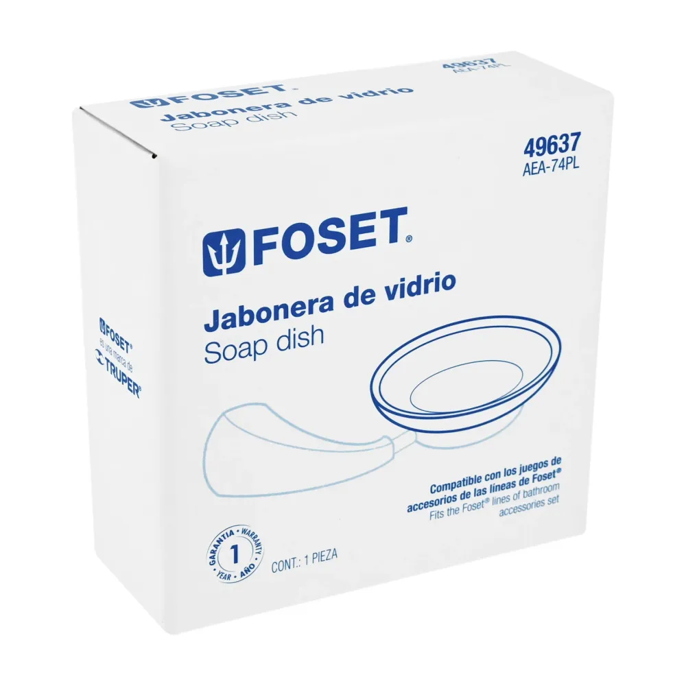 Plato de vidrio de repuesto para jabonera, Foset Aero