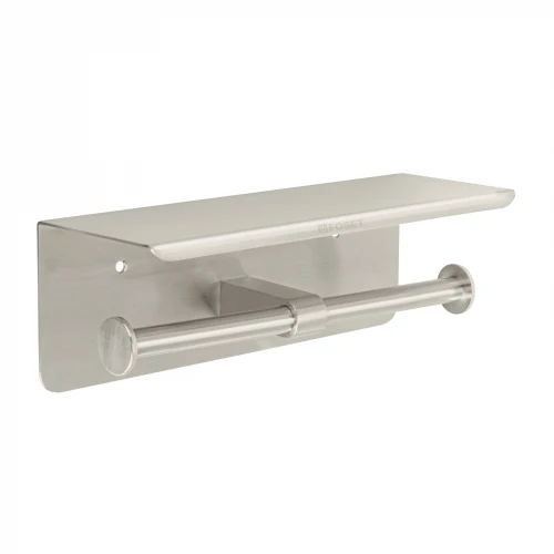 Portarrollo doble en satín con soporte para celular, Riviera 46357 RIA-85N Foset