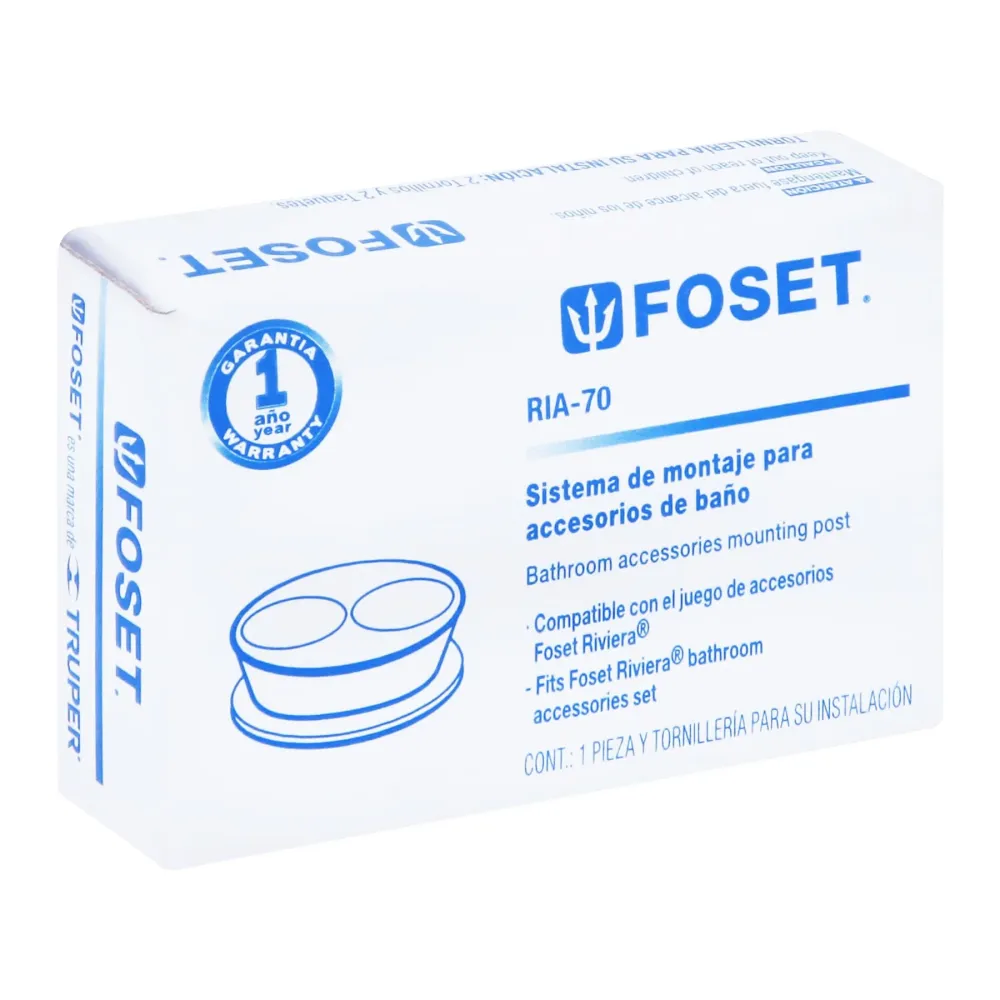 Sistema para montaje de accesorios para baño, Foset Riviera