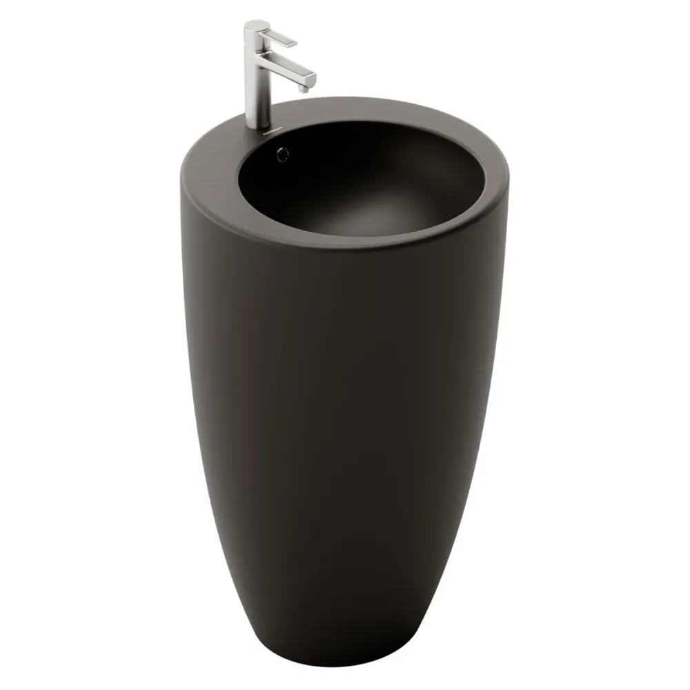 Fossil Natura Bolonia Lavabo con Pedestal 1647 Negro Mate Fossil Natura, S.L.U.