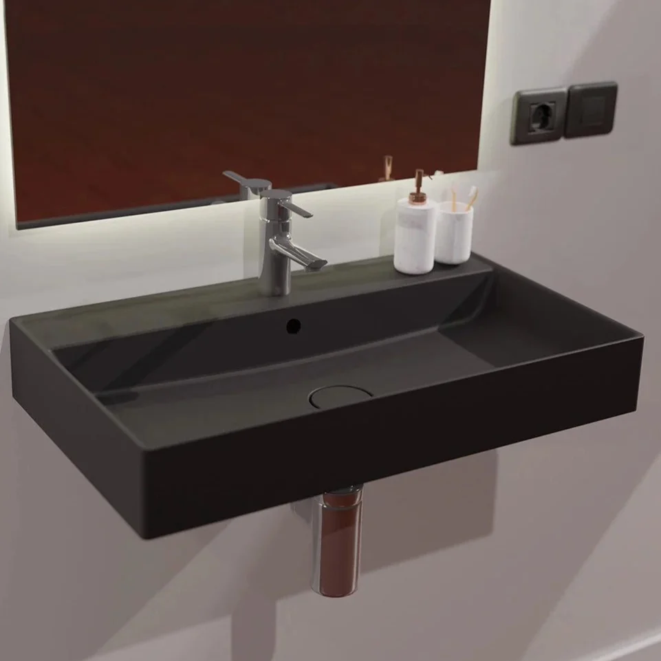 Fossil Natura Dukan Lavabo Suspendido 3624 Negro Mate Fossil Natura, S.L.U.