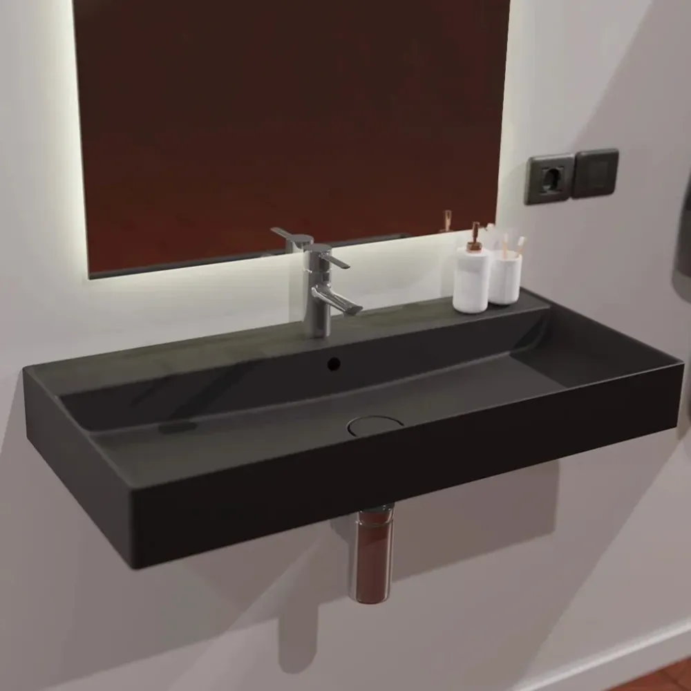 Fossil Natura Dukan Lavabo Suspendido 3626 Negro Mate Fossil Natura, S.L.U.