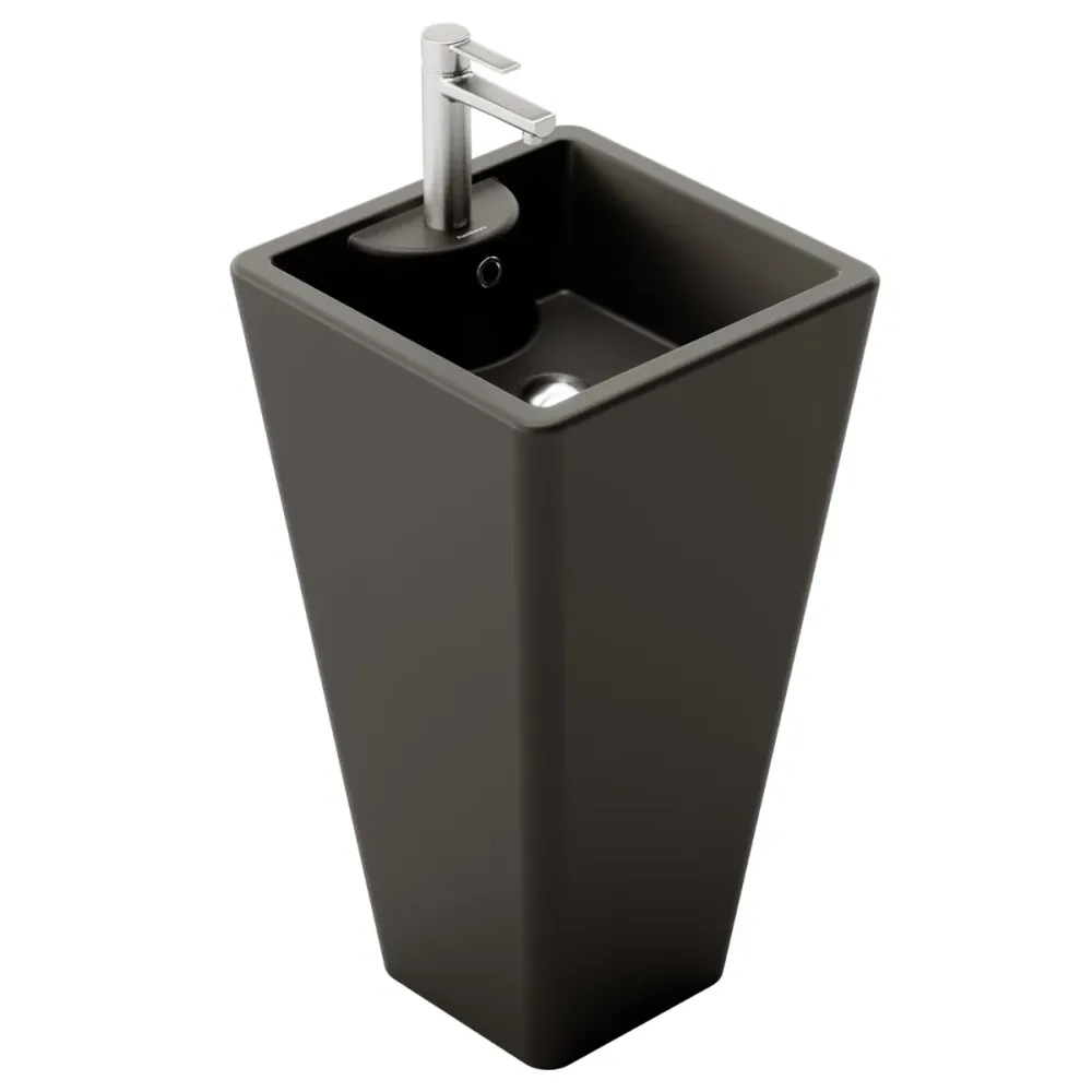Fossil Natura Florencia Lavabo con Pedestal 1622 Negro Mate Fossil Natura, S.L.U.