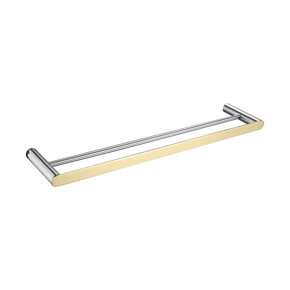 Toallero Barra F9200-5 Base Redonda Minimalista Ss 304 Cromado & Gold - Fratelli Fratelli Perú