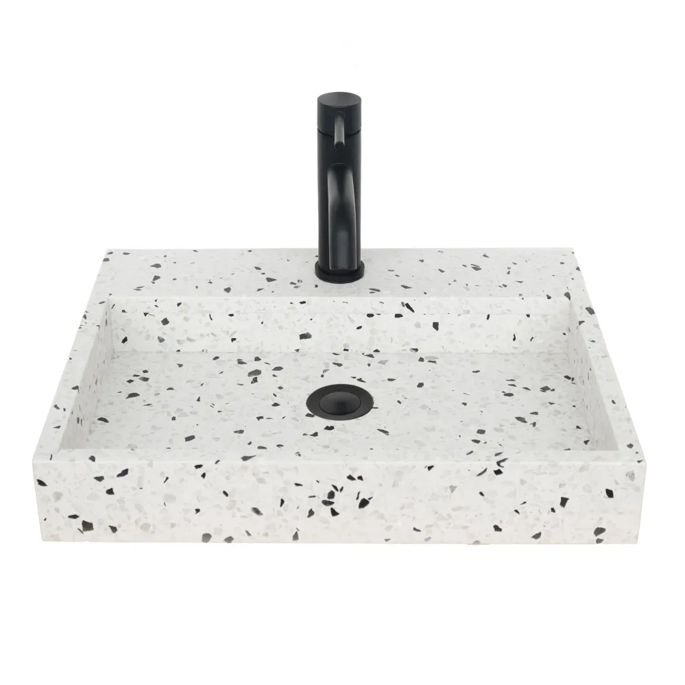 Fregadero de terrazo con orificio para grifo - George