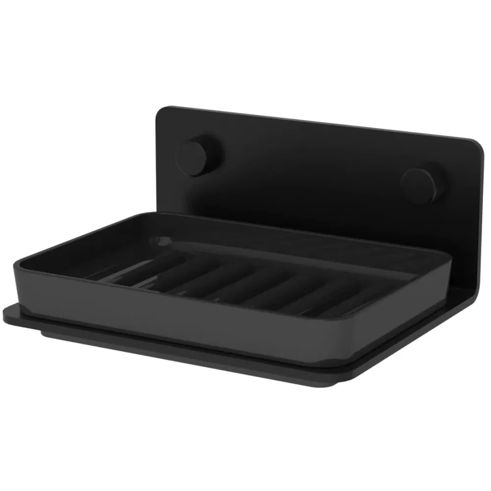 Jabonera Ispirazione aluminio extraíble - negro mate Future