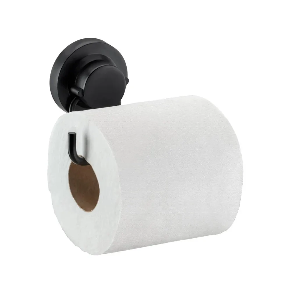 Porta papel higienico ventosa succión Praticita negro mate Future