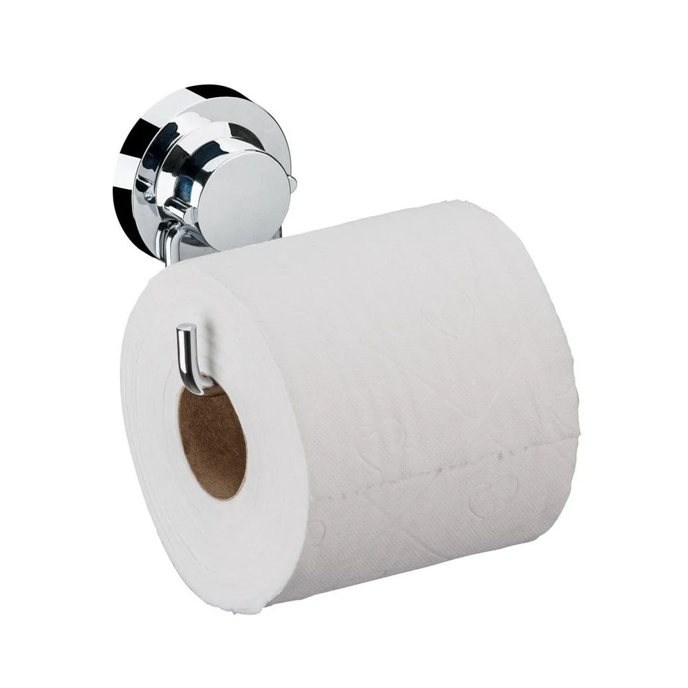 Porta papel higienico ventosa succión Praticita plateado Future