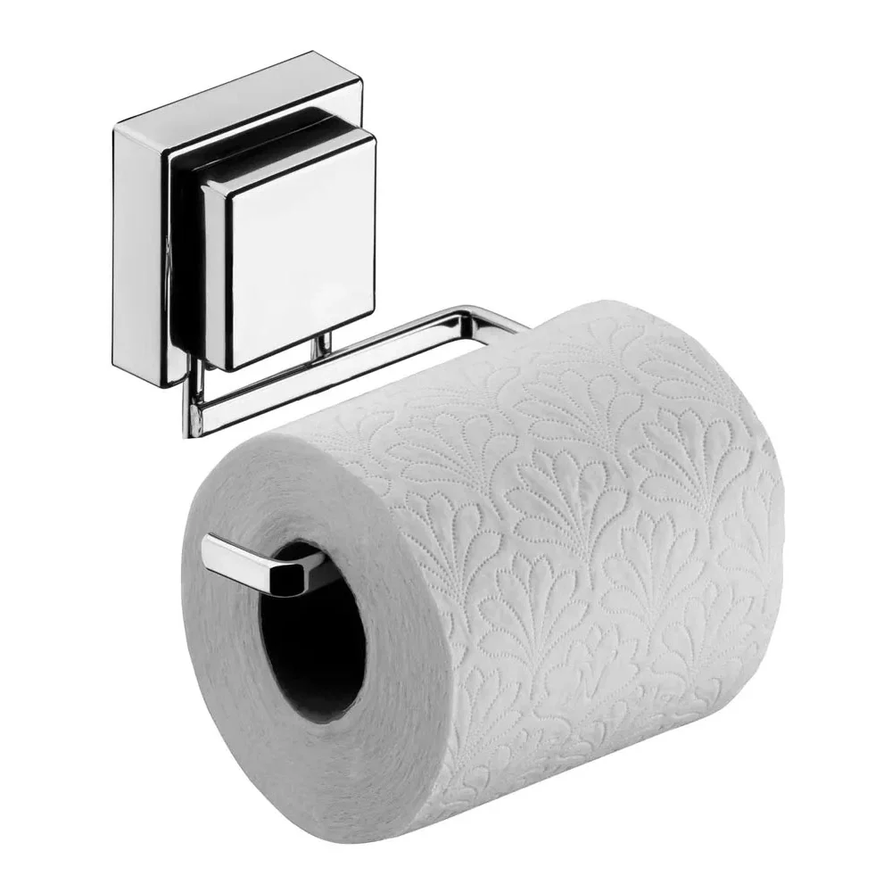 Porta papel higiénico Praticità Mix con ventosa - plateado Future