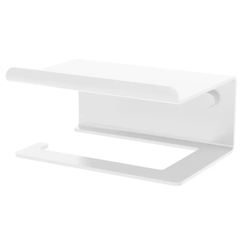 Portarollos y Soporte p/ objetos Ispirazione aluminio- blanco mate Future