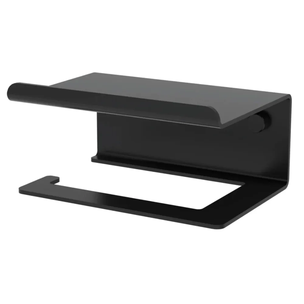 Portarollos y Soporte p/ objetos Ispirazione aluminio- negro mate Future
