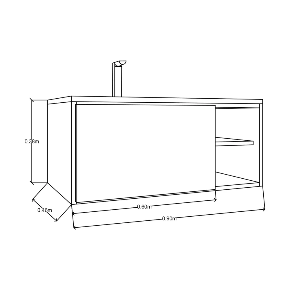 GABINETE PARA BAÑO, ARAXY 90 SHUR para Ahorrar Espacio