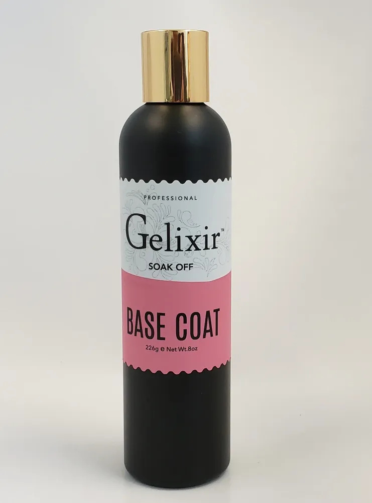 GELIXIR - Gel LED/UV Soak Off - Capa base de base - Tamaño de recambio 8oz