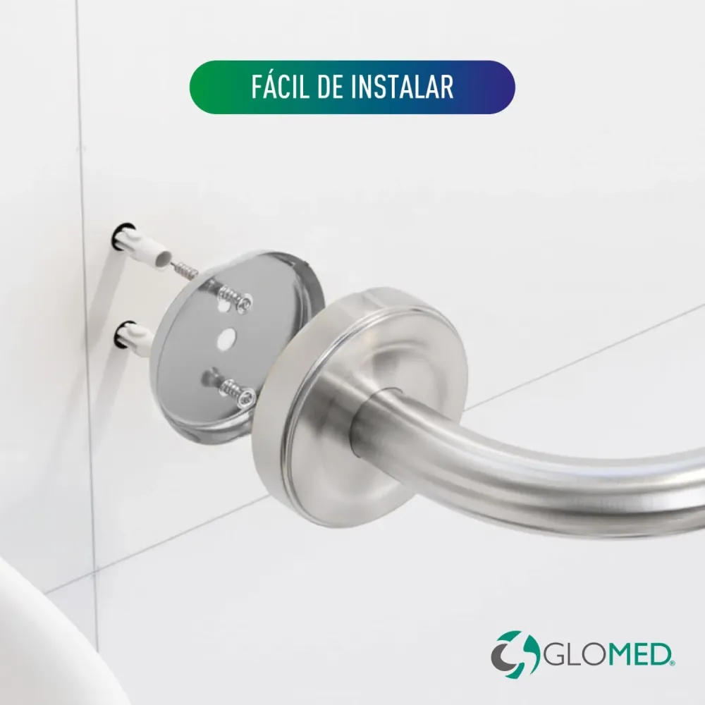 Barra Seguridad Baño Cromada 45cm Glomed