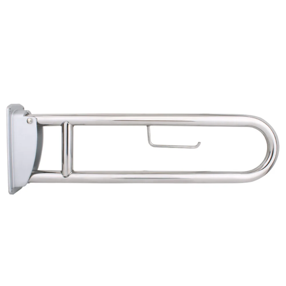 Barra de apoyo abatible INOX 304 multifunción GME Ø35x760 mm con gancho – Barra de seguridad baño